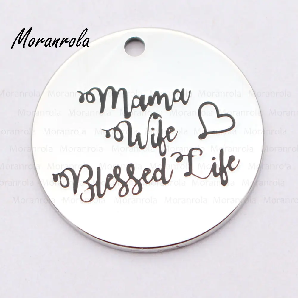 Новинка медное ожерелье брелок с надписью Mama Wife Blessed Life очаровательное ювелирное
