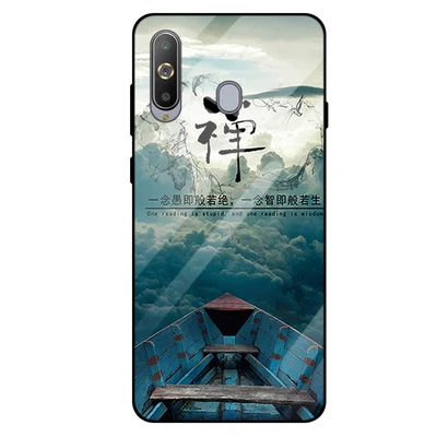 Для samsung galaxy A8S G8870 чехол звездное небо закаленное стекло+ ТПУ Край тонкий Жесткий задний Чехол SM-G8870 чехол - Цвет: A11