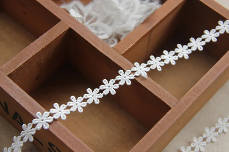 

Wholesale 14yards/lot 1cm width lace Trims Embroidered Lace Ribbon DIY Garment Accessories for sewing decorationYA62