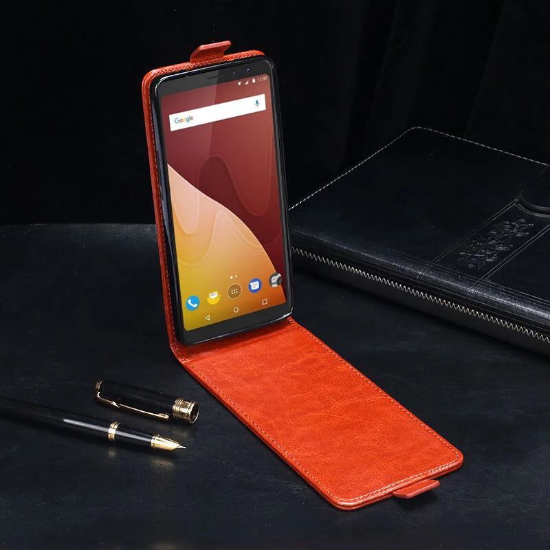 Itgoogo для Wiko вид Prime чехол Роскошный кожаный флип премьер защитный телефона задняя