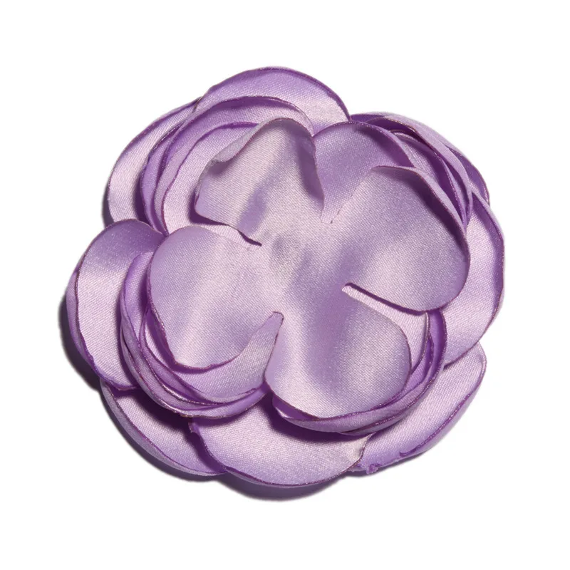lavender 10 шт. 8,5 см для новорожденных мода Handmand сгоревшие края ткани цветы для заколки для волос шифоновые заколки для волос с цветами для детей аксессуары для волос - Цвет: lavender