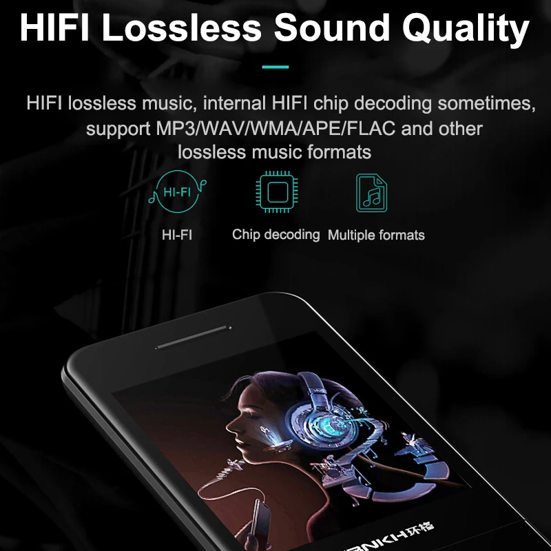 Mp3 плеер HBNKH с Bluetooth и динамиком FM радио Hi Fi музыкальный диктофон 2 4 дюймовый TFT