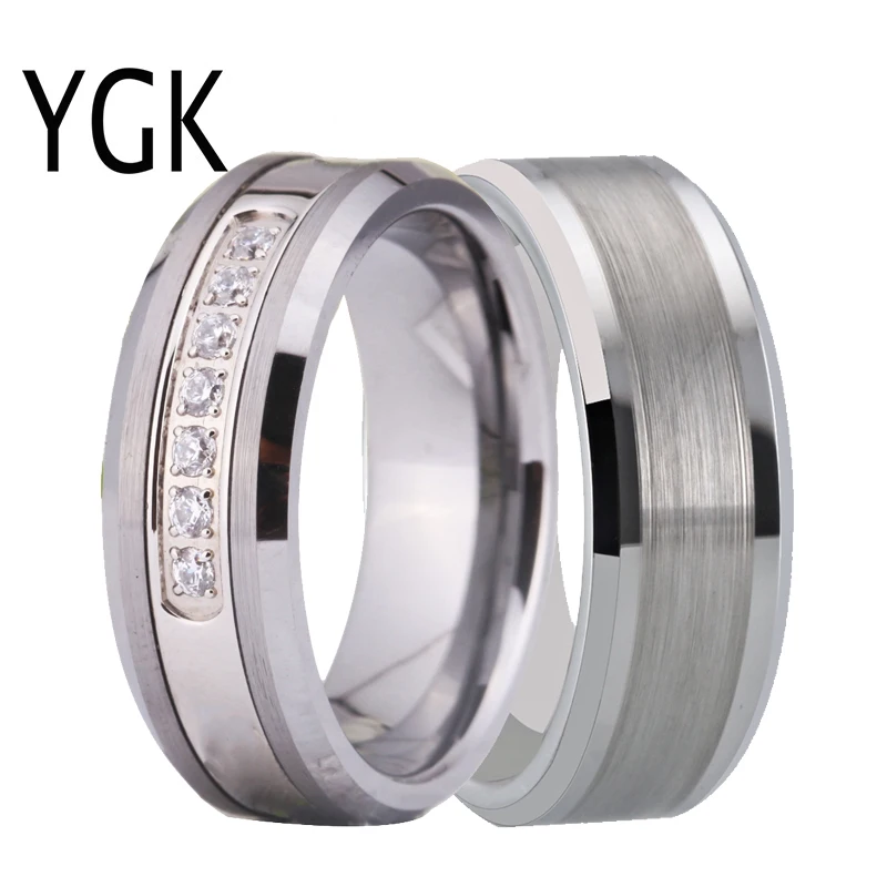 Женские Классические обручальные кольца модные из вольфрама вечерние для