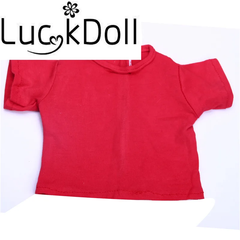LUCKDOLL Повседневная Спортивная футболка кукла аксессуары для кукольной одежды подходит 18 дюймов американская кукла - Цвет: n223