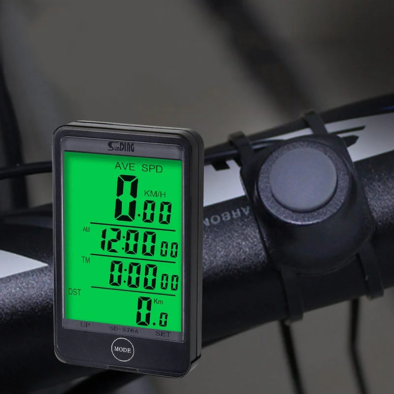 Велосипедный компьютер MTB Многофункциональный светящийся большой экран