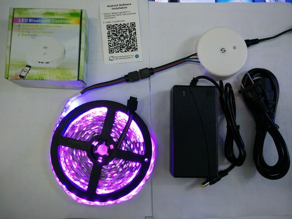 Гибкая светодиодная лента 5 м/рулон 300 светодиодов RGBW/RGB SMD 5050 + НЛО IOS и Android Bluetooth