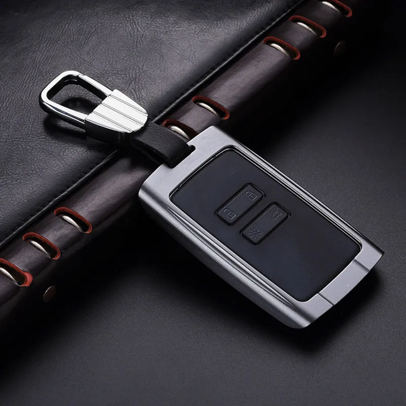 

Alloy Car Key Case Key chain Cover Fob Shell Frame For Renault 2016-2017 Koleos Kadjar Smart Keys Car Styling