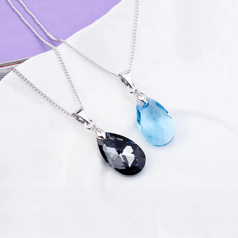 2018 комплекты бижутерии из кристаллов SWAROVSKI ожерелье и серьги с подвеской в виде