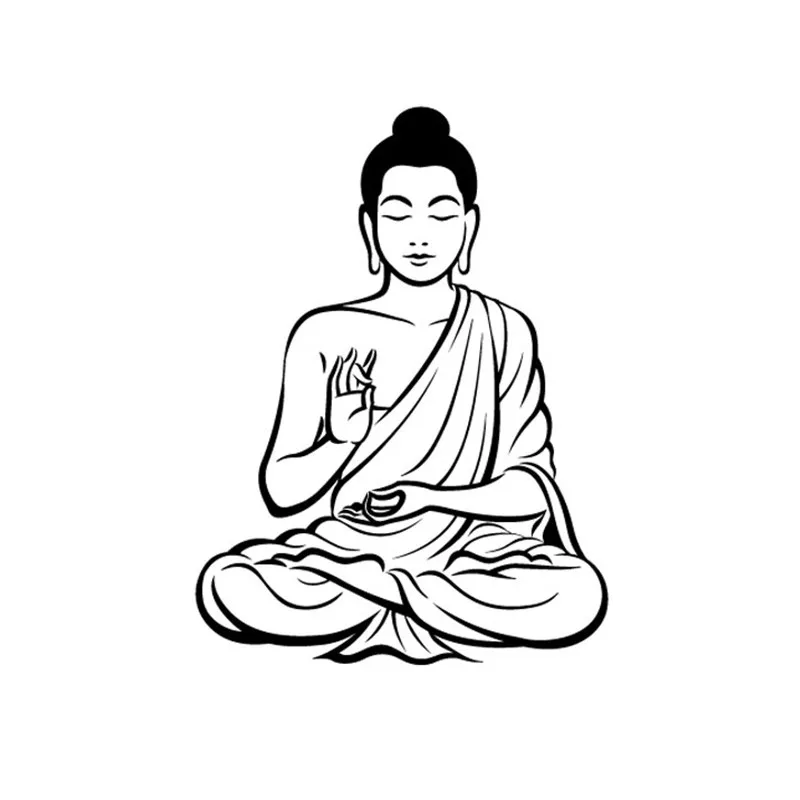 Most Popular Buddhism Buddha Wall Decals Home Decor Removable Vinyl Art Sticker For Living Room