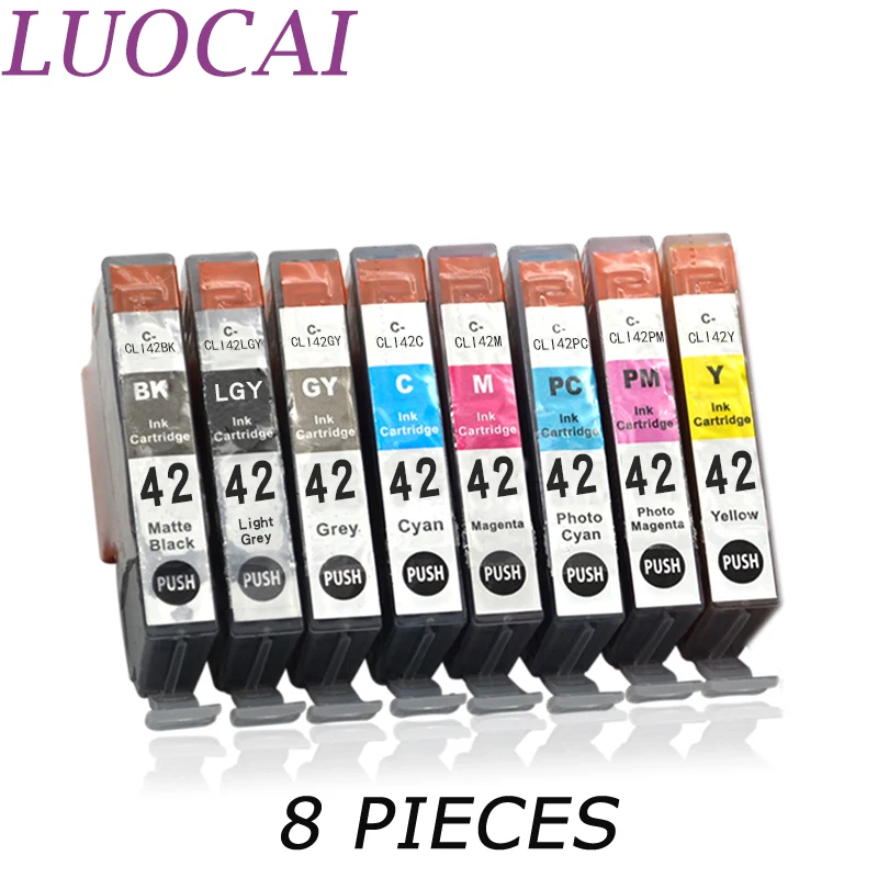 LuoCai 8 шт. чернильные картриджи для Canon CLI 42 CLI42 cli cli42 PIXMA PRO 100|Чернильные картриджи| |