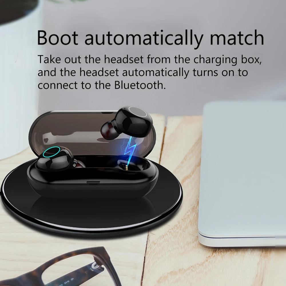 Беспроводная гарнитура TWS с сенсорным управлением Bluetooth 5 0 HiFi стерео наушники