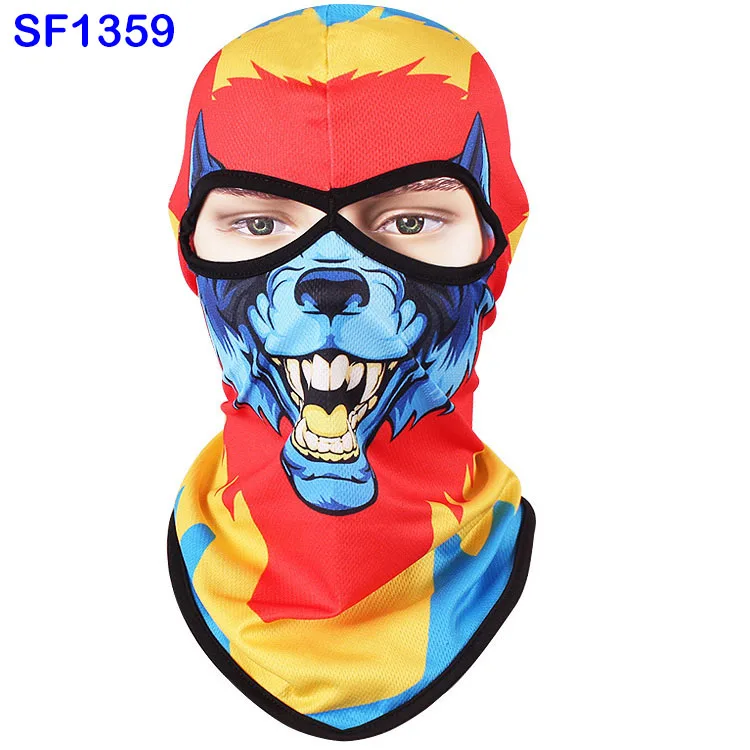 SF1359 Велосипедная маска для лица с 3D животным черепом, мотоциклетная Балаклава, шлем CS, быстросохнущие шапочки для верховой езды, дышащая шапка, велосипедная защита, капюшон FJ52 - Цвет: SF1359