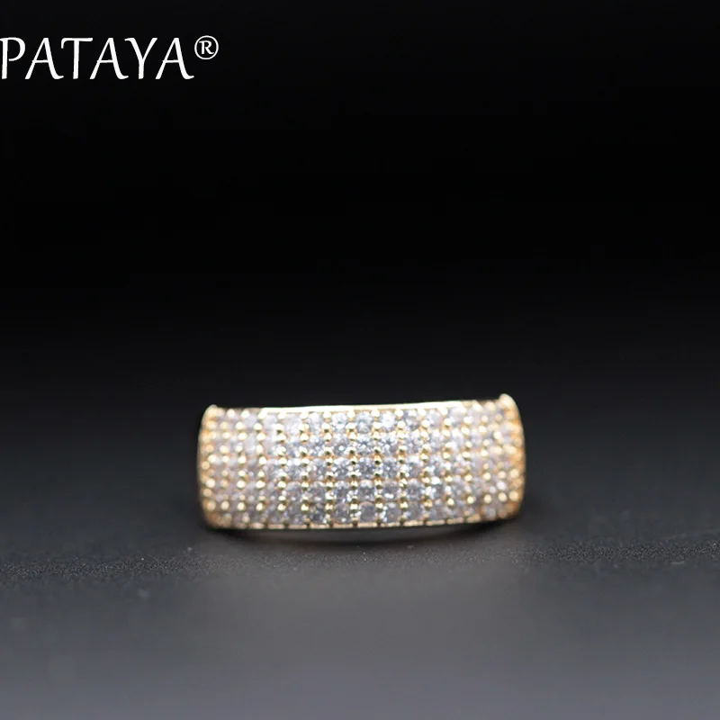 Новое поступление Женское Обручальное Кольцо PATAYA с 5 рядами линий белого цвета