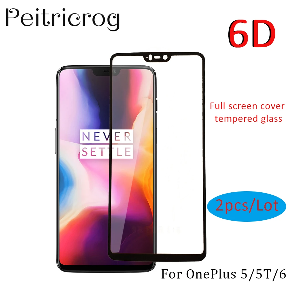 2 шт 6D закаленное стекло для One plus 6 6T 5 полное покрытие 9H защитная пленка Взрывозащищенная Защита экрана для Oneplus 5 5T стекло