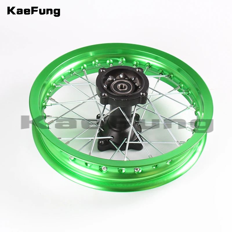 

motorcyle parts Pit bike Rim of 1.85-12inch Rear Wheel 80/100-12inch Aluminium dirt wheel s 12mm hole hub