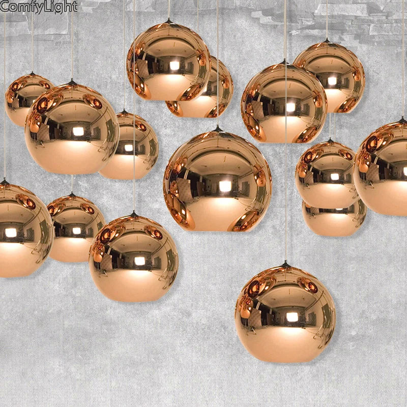 Винтажный позолоченный/посеребренный стеклянный абажур подвесные лампы