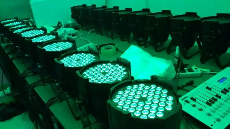8 шт./RGB 3 в 1 54X3W светодиодный светильник Par + цветный чехол PAR air box DMX512 управление