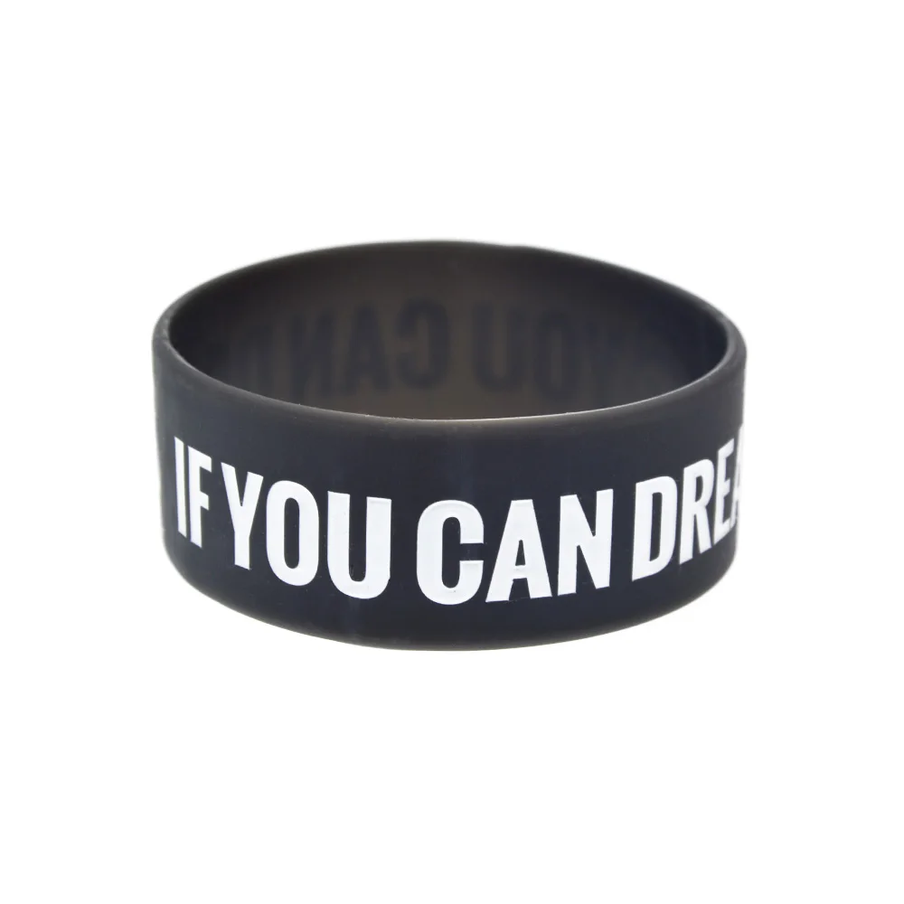

OBH 25PCS If You Can Dream It You Can Do It Motivational CrossFit Silicone Wristband
