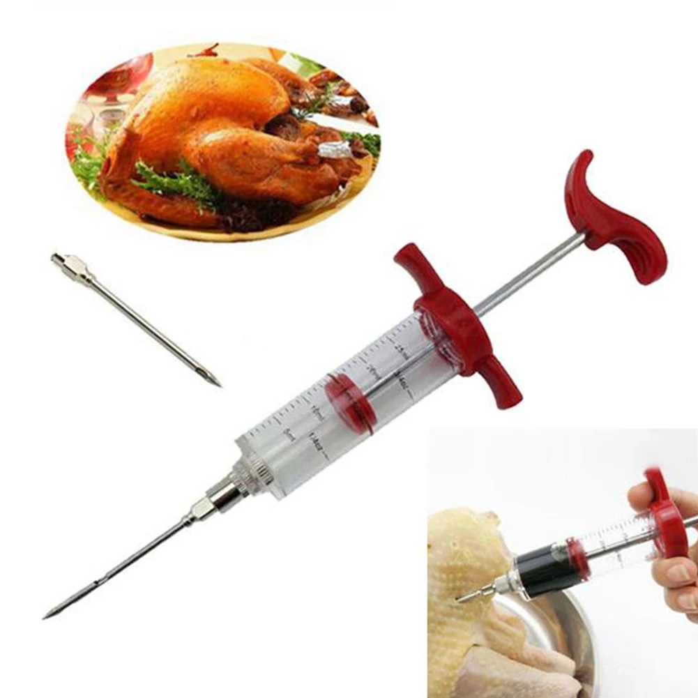 Кухня Syrings нержавеющая сталь инжектор маринада для мяса Рождество жареные Турции