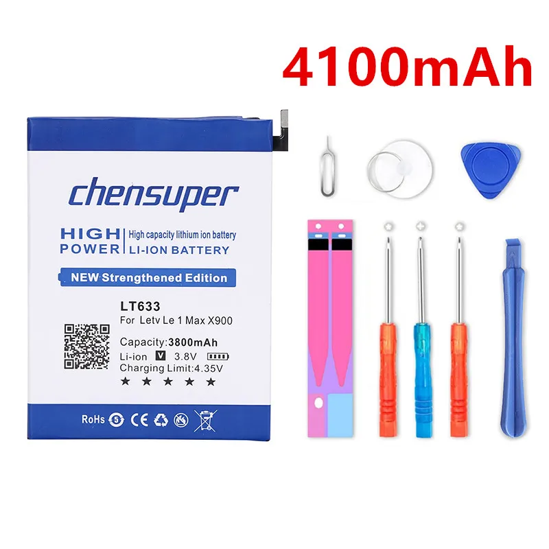 Chensuper 4100mAh LT633 батарея для Letv Le 1 Max X900 one + Бесплатные инструменты|Аккумуляторы