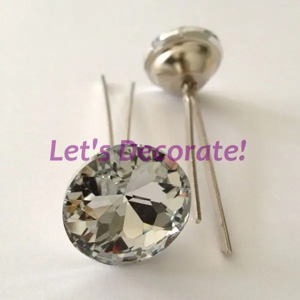 Бесплатная доставка 50 шт./лот 25 мм вилки из хрустального стекла с