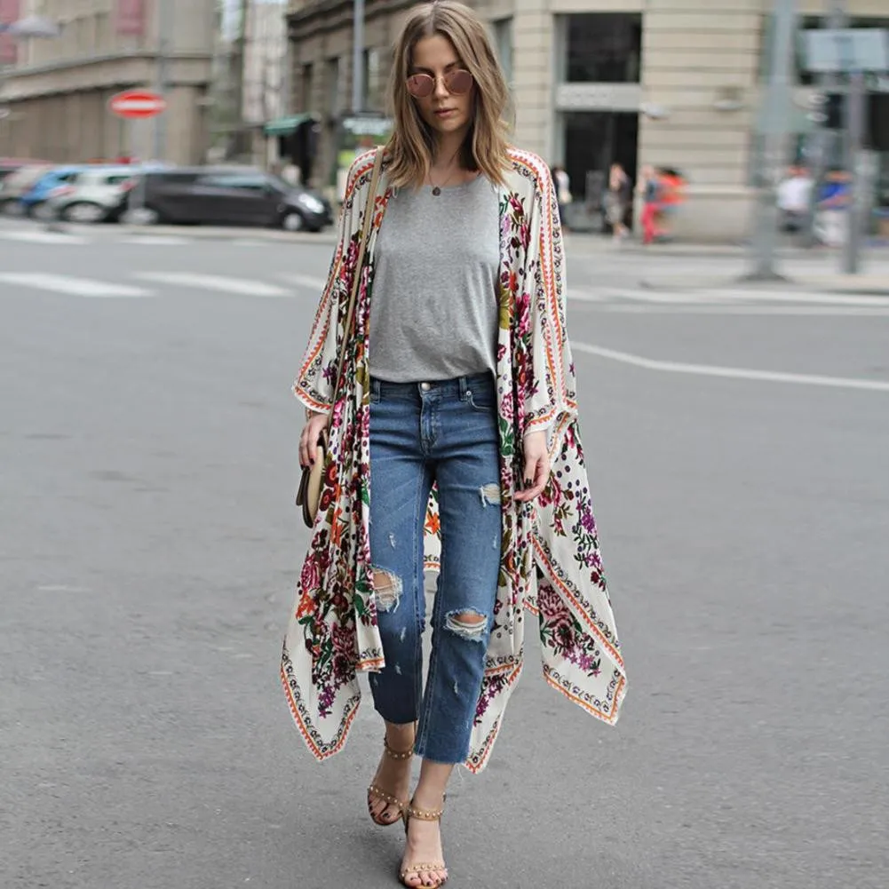 Блузка Женская длинная шифоновая с рукавом летучая мышь | одежда