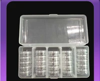 transparent case 19095mm with 25pcs mini box nail art tip glitter boxes storage nail art rhinestone case removable