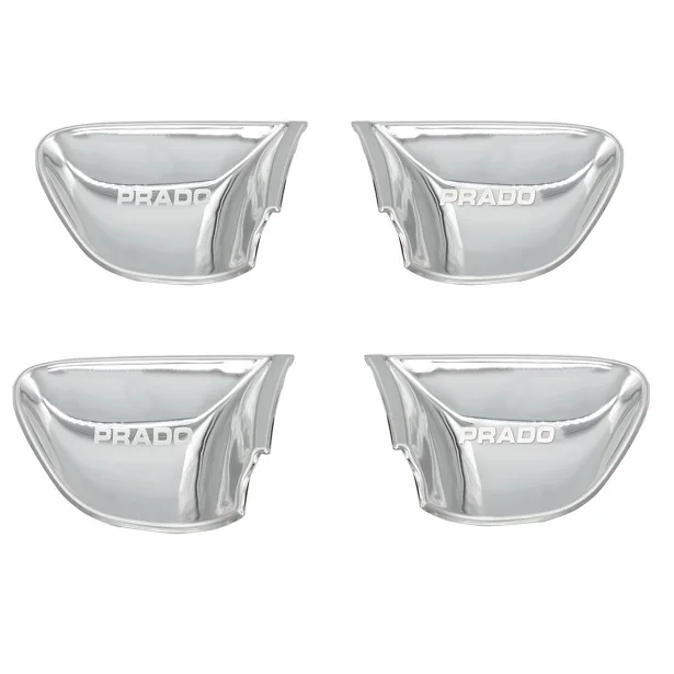 silver mirror Внутренняя дверная ручка из нержавеющей стали для Toyota Land Cruiser Prado J120 2003 2004 2005 2006 2007 2008 2009 - Название цвета: silver mirror