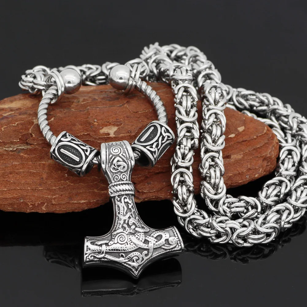 VikingCeltic скандинавский Викинг mjolnir из нержавеющей стали thor hammer ожерелье для