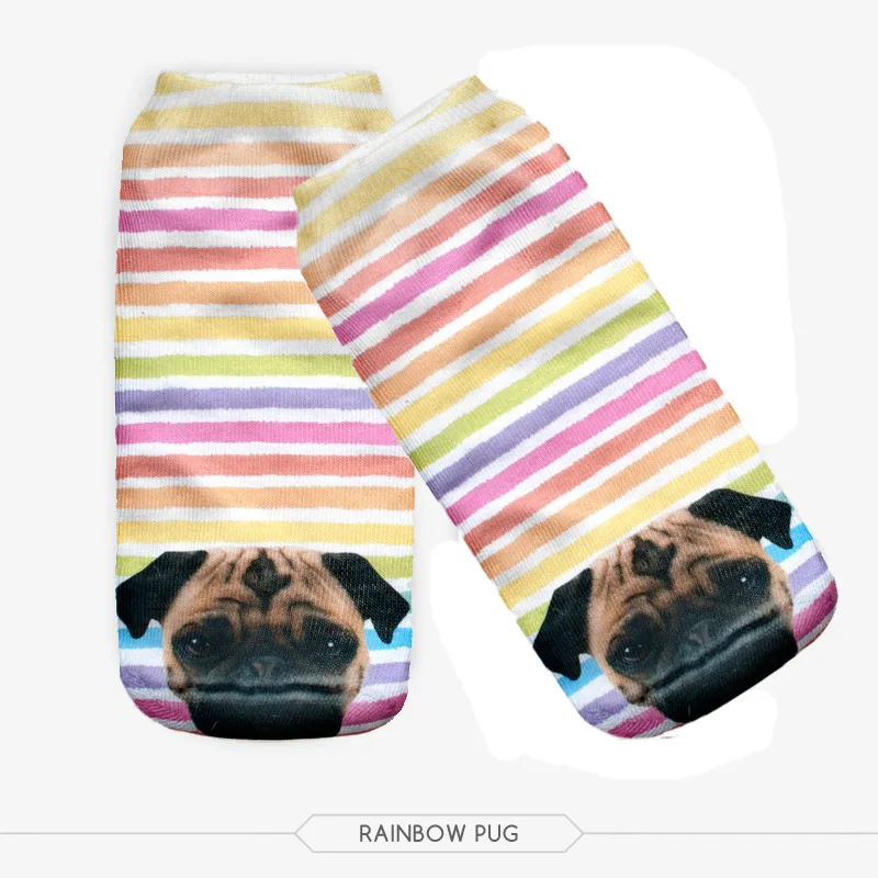 Мода красочные полосы Для женщин 3D Носки для девочек Нескользящие коричневый