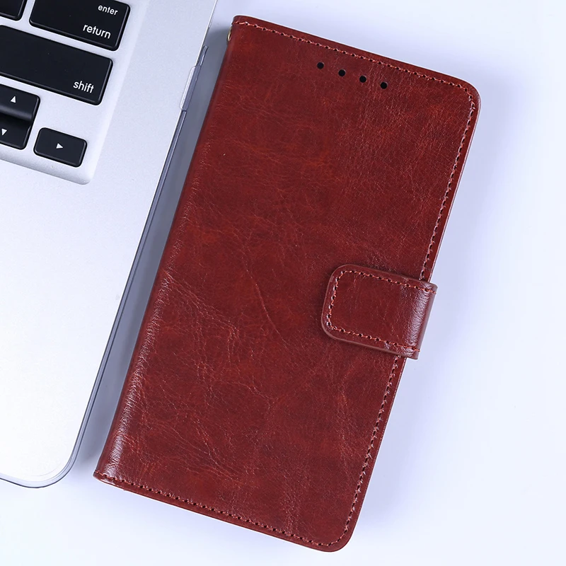 Brown Leather Case Для Blackview Max 1 чехол-книжка роскошный из искусственной кожи силиконовый чехол для телефона для Blackview Max 1 Blackview Max1 чехол s - Цвет: Brown Leather Case