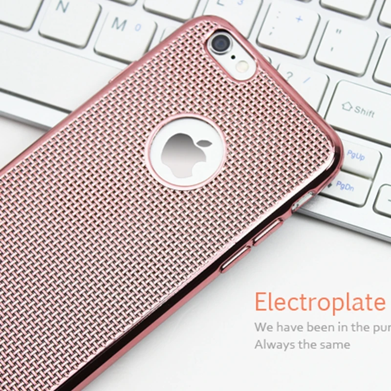 Для iPhone 6 Чехол для S чехол Bling роскошь теплостойкость мягкий силиконовый Rosegold