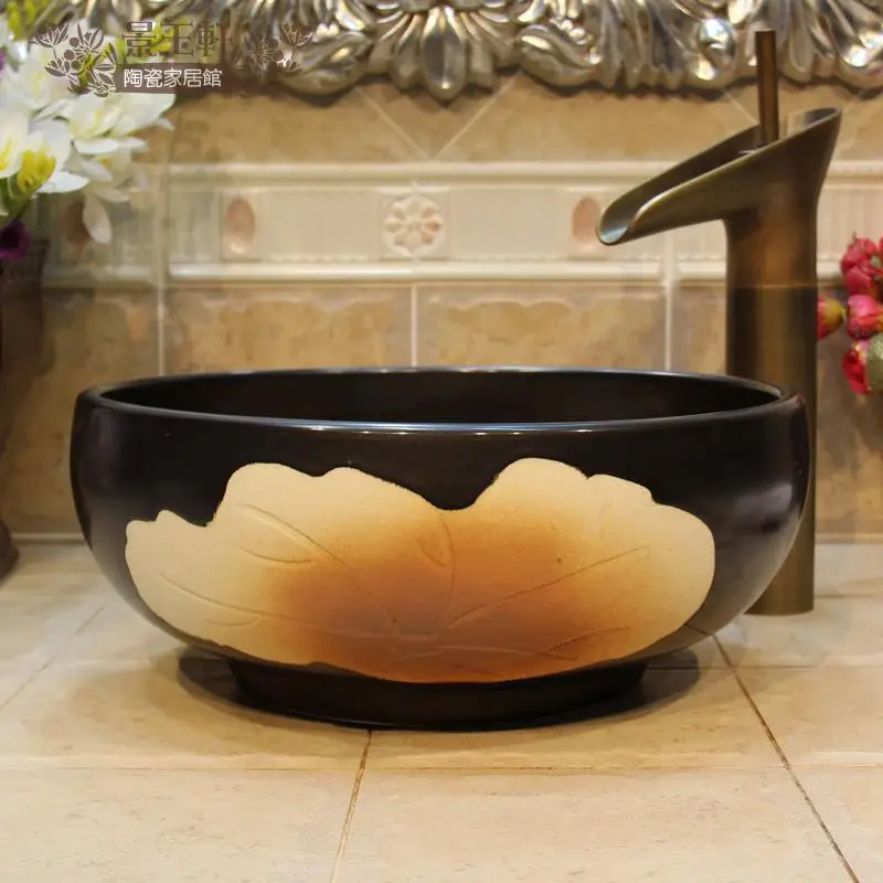 Jingdezhen Ceramic small night charged 35 cm washbasin Counter Basin Artistic |