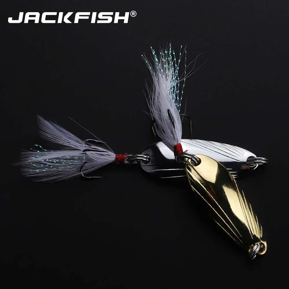 JACKFISH металлическая блесна в виде ложки серебристая/Золотистая приманка 3 13 г