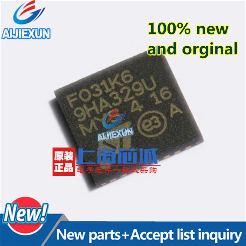 10Pcs 100% new and original STM32F031K6U6 QFN32 IC MCU 32BIT 32KB FLASH 32UFQFPN in stock |