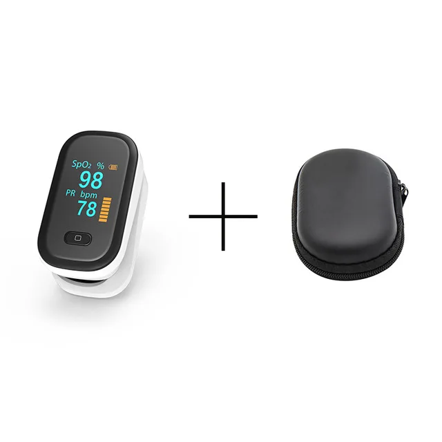 Portable Finger Pulse Oximeter Oximetro De Dedo Saturatiemeter Measure Blood Oxygen Monitor Spo2 OLED Saturometro Pulsioximetro - Цвет: with case