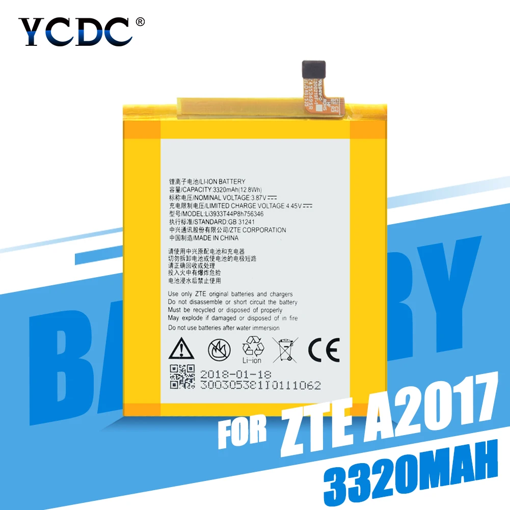 Настоящая Li3933T44P8h756346 литиевая батарея для zte A2017 A2018 Axon 7 Axon 7S 3320 мАч полимерные аккумуляторы для мобильных телефонов