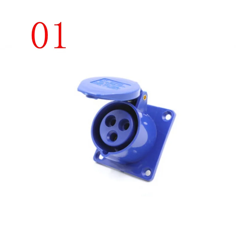 Розетки и гнезда для промышленных площадок Blue Range AC220V-250V 16 A 3 Pin IP44 2P + E |