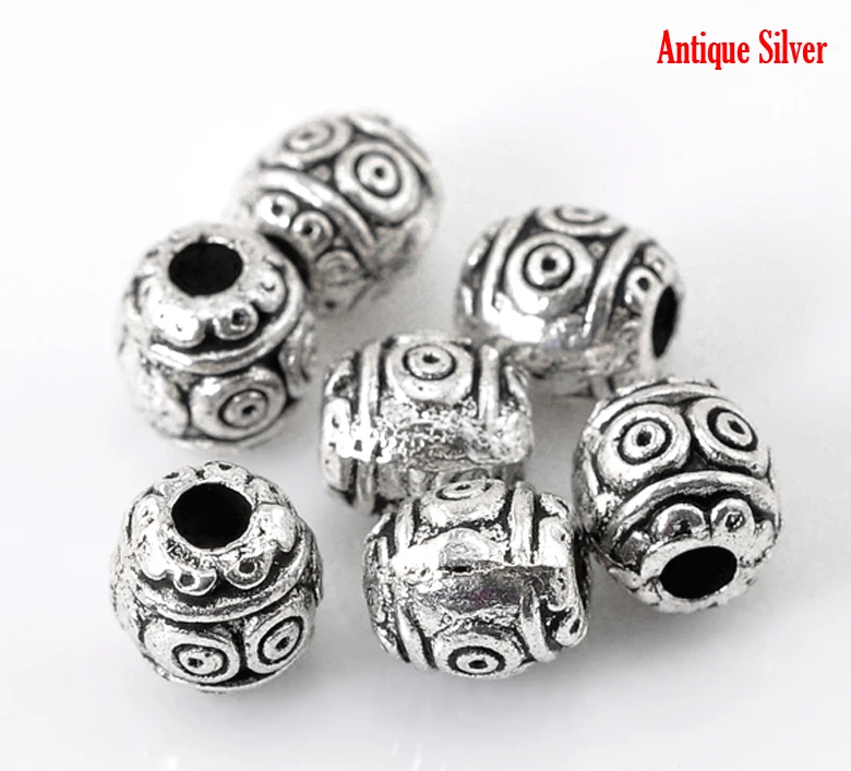DoreenBeads цинк бусины-вставки из сплава фонарь античный серебряный цветной узор с
