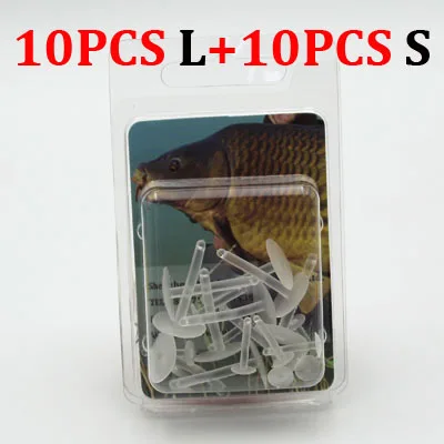 10PCS L N 10PCS S 20 шт., аксессуары для ловли карпа, зажимы для волос, шарики для прикорма рыбы, винтовые методы приманки, инструмент для ловли карпа - Цвет: 10PCS L N 10PCS S
