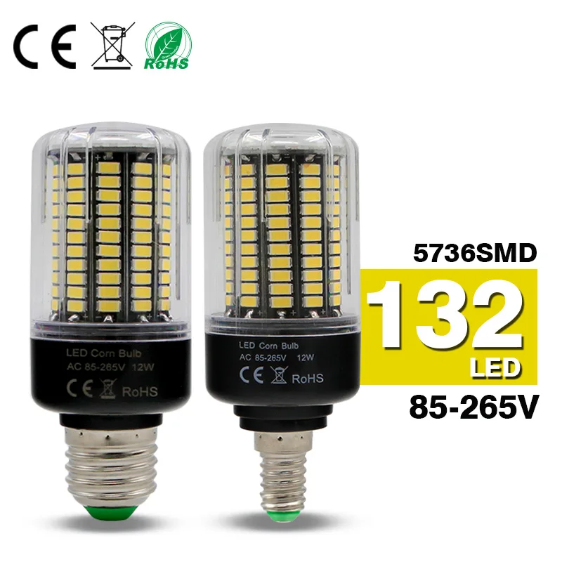 Супер яркая высокомощная Светодиодная лампа E27 E14 110V 220V SMD 5730 15w 12w 9w 7w 5w 3w