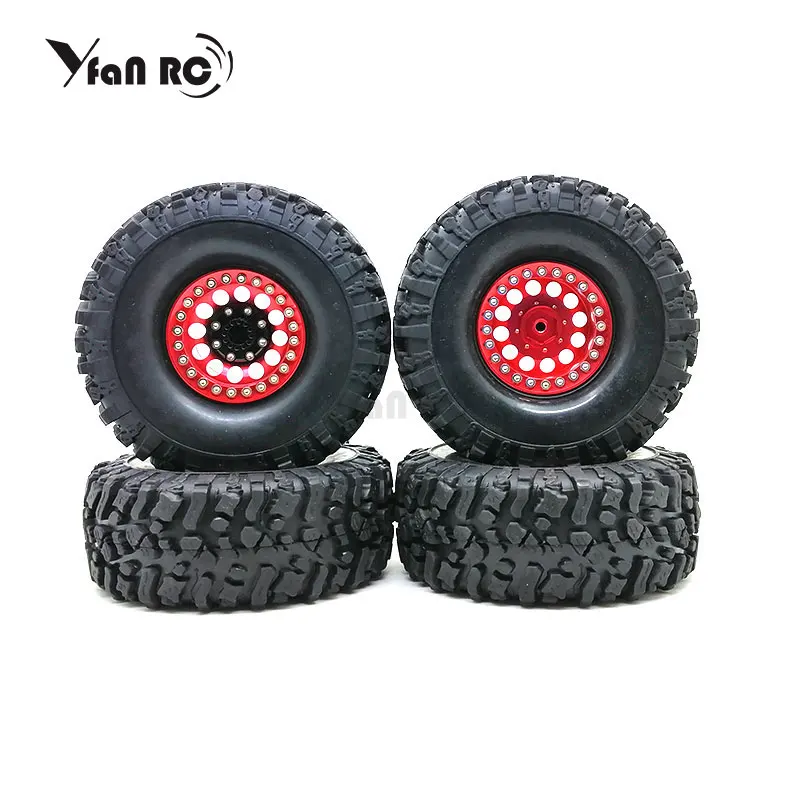 Yfan RC ROCK CRAWLER 1 9 колеса диски (4) Сплав &quotBeadlock + 120 мм Мягкие шины для осевого SCX10 TRX 4 JEEP