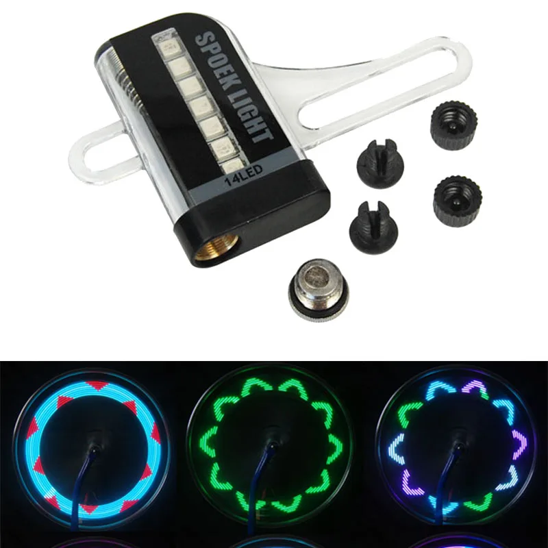 Новый двухсторонний Gofuly 14 LED мотоцикл велосипедный велосипед колесо сигнальная