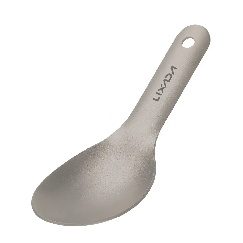 Lixada Открытый Кемпинг Пикник titanium Ложка Ручка для столовой посуды Titanium ложка