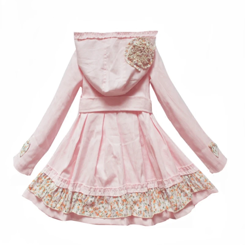 Ветровка для девочек весна осень Детское пальто с длинным рукавом модная длинная