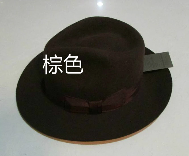 Шерстяная Фетровая Шляпа Дерби шляпа Fedora фетровая шляпа Billycock Зимняя мода Котелок головные уборы шерстяные шляпы Федора и трибли мужская шапка B-8130