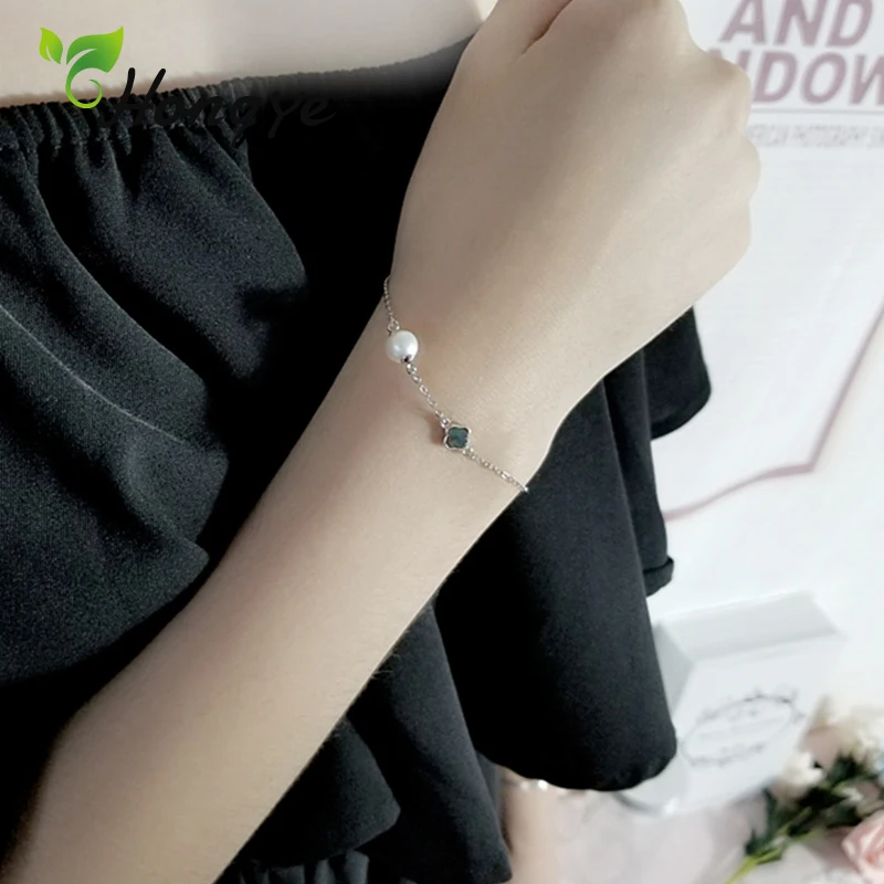Hongye Clover кулон женский браслет Стерлинговое Серебро 925 пробы цепочка