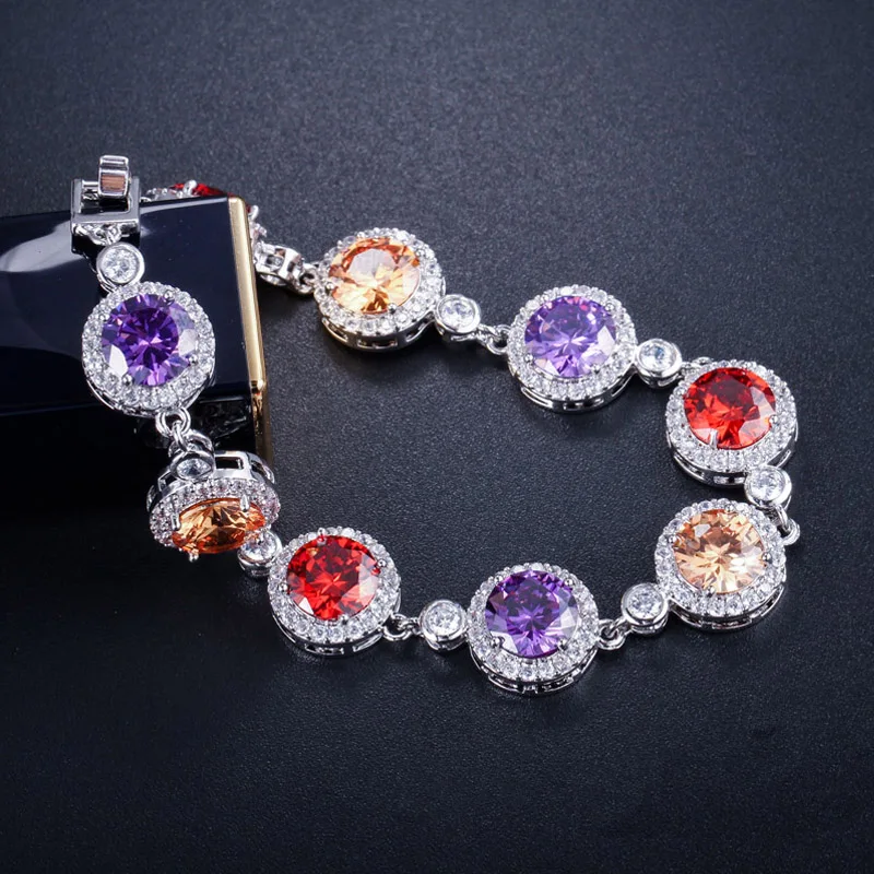 Женский браслет для тенниса ThreeGraces элегантные круглые вечерние браслеты с
