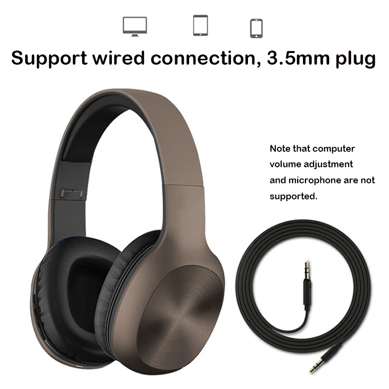 Спортивные Hi-Fi стерео наушники bluetooth Музыкальная гарнитура FM и поддержка SD карты