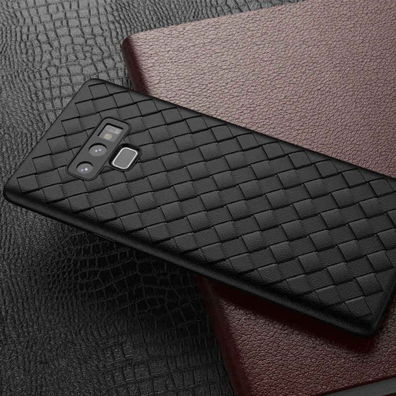 Boomboos классический ткацкий кожаный узор дышащая сетка ТПУ чехол для Samsung Galaxy note 9
